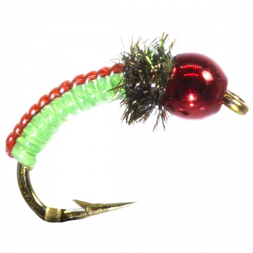 The Essential Fly Red & Lime Grub Fly Fishing Fly